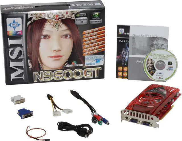 Alt view image 2 of 2 - MSI GeForce 9600 GT 512MB GDDR3 PCI Express 2.0 x16 SLI Support Graphics Card N9600GT-T2D512