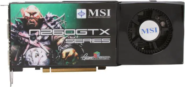 Alt view image 3 of 6 - MSI GeForce GTX 260 896MB GDDR3 PCI Express 2.0 x16 SLI Support Graphics Card N260GTX-T2D896 OC