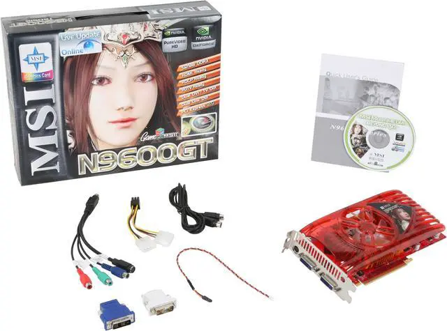 Alt view image 6 of 6 - MSI GeForce 9600 GT 512MB GDDR3 PCI Express 2.0 x16 SLI Support Graphics Card N9600GT 512M