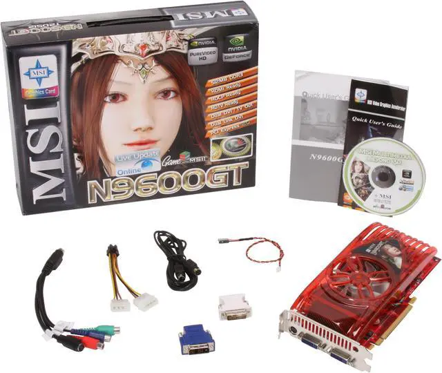 Alt view image 6 of 6 - MSI GeForce 9600 GT 512MB GDDR3 PCI Express 2.0 x16 SLI Support Graphics Card N9600GT-T2D512E