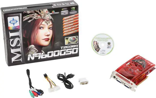 Alt view image 6 of 6 - MSI GeForce 9600 GSO 384MB GDDR3 PCI Express 2.0 x16 SLI Support Graphics Card N9600GSO-T2D384 OC