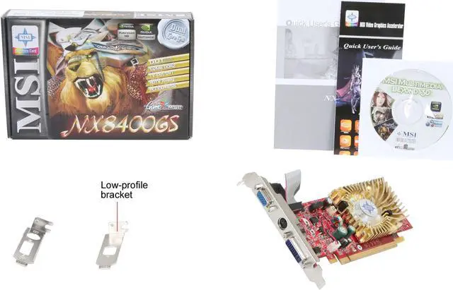 Alt view image 5 of 5 - MSI GeForce 8400 GS 512MB GDDR2 PCI Express 2.0 x16 Graphics Card N8400GS-TD512