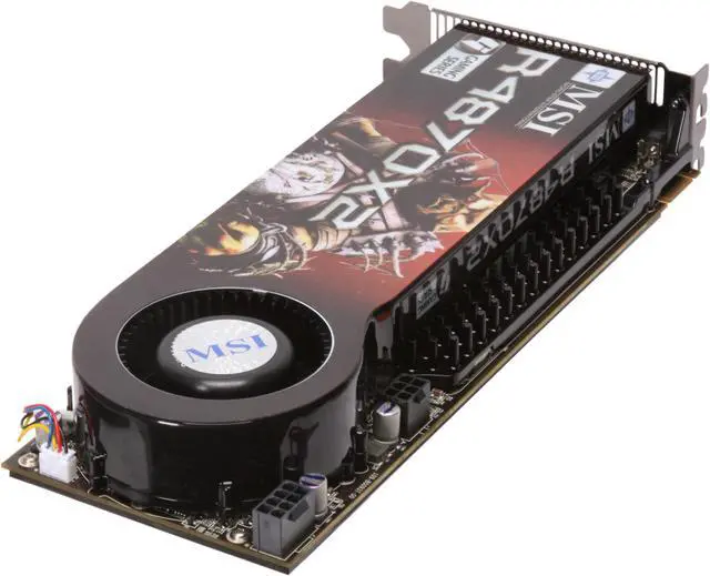 Alt view image 5 of 6 - MSI Radeon HD 4870 X2 2GB GDDR5 PCI Express 2.0 x16 CrossFireX Support Graphics Card R4870X2-T2D2G-OC