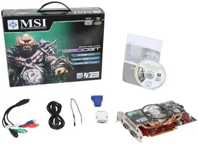 Alt view image 6 of 6 - MSI GeForce 9800 GT 512MB GDDR3 PCI Express 2.0 x16 SLI Support Graphics Card N9800GT 512M OC
