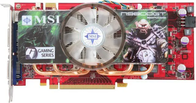 Alt view image 3 of 6 - MSI GeForce 9800 GT 512MB GDDR3 PCI Express 2.0 x16 SLI Support Graphics Card N9800GT 512M OC