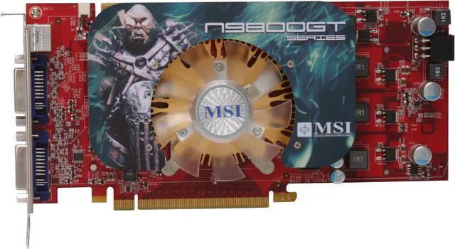 Alt view image 3 of 6 - MSI GeForce 9800 GT 512MB GDDR3 PCI Express 2.0 x16 SLI Support Graphics Card N9800GT-T2D512-OC