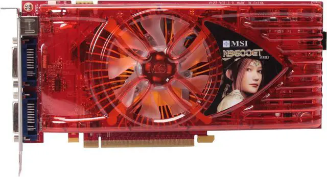Alt view image 3 of 5 - MSI GeForce 9600 GT 512MB GDDR3 PCI Express 2.0 x16 SLI Support Graphics Card N9600GT-T2D512-OC