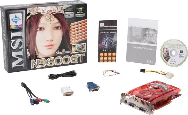 Alt view image 5 of 5 - MSI GeForce 9600 GT 512MB GDDR3 PCI Express 2.0 x16 SLI Support Graphics Card N9600GT-T2D512-OC