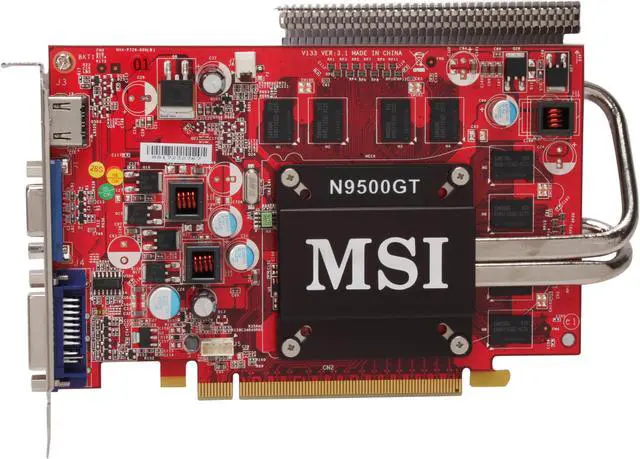 Alt view image 3 of 5 - MSI GeForce 9500 GT 512MB GDDR2 PCI Express 2.0 x16 Graphics Card N95GT-MD512Z