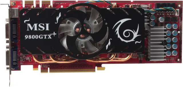 Alt view image 3 of 6 - MSI GeForce 9800 GTX+ 512MB GDDR3 PCI Express 2.0 x16 SLI Support Graphics Card N9800GTX Plus-512M OC