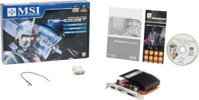 Alt view image 5 of 5 - MSI GeForce 9400 GT 512MB GDDR2 PCI Express 2.0 x16 Graphics Card N9400GT-MD512H