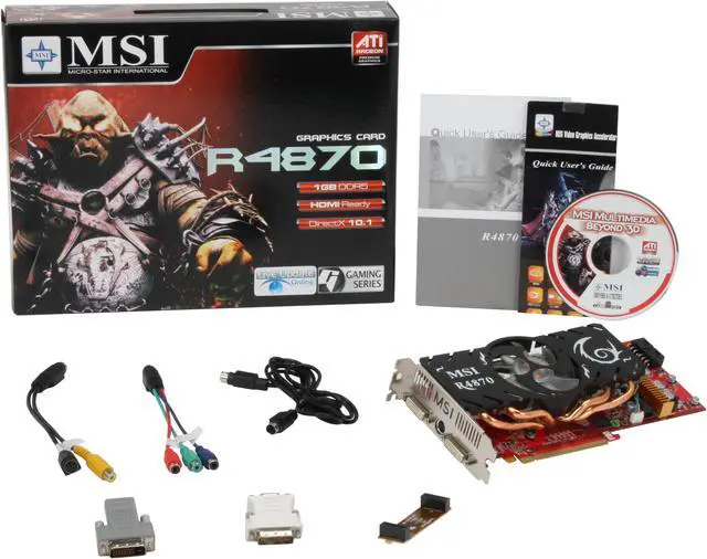Alt view image 6 of 6 - MSI Radeon HD 4870 1GB GDDR5 PCI Express 2.0 x16 CrossFireX Support Graphics Card R4870
