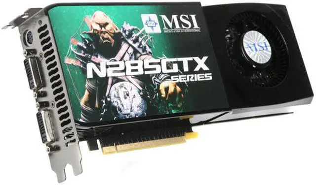 Main image of MSI GeForce GTX 285 1GB GDDR3 PCI Express 2.0 x16 SLI Support Graphics Card N285GTX-T2D1G-OC