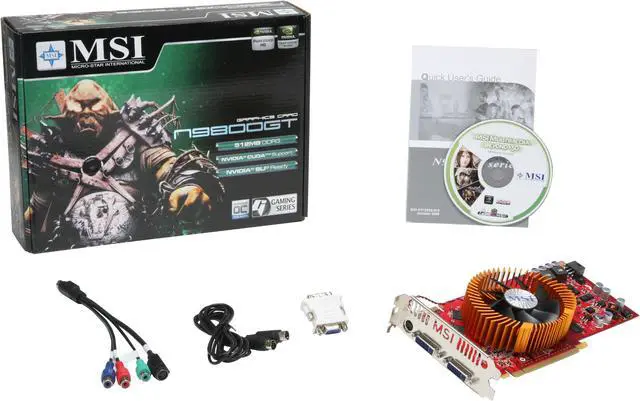 Alt view image 6 of 6 - MSI GeForce 9800 GT 512MB GDDR3 PCI Express 2.0 x16 SLI Support Graphics Card N9800GT-T2D512-OC V2