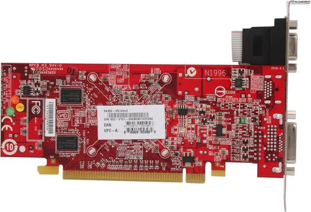 Alt view image 4 of 5 - MSI Radeon HD 4350 512MB GDDR2 PCI Express 2.0 x16 Graphics Card R4350-D512Hv2