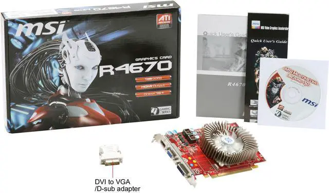 Alt view image 5 of 5 - MSI Radeon HD 4670 1GB GDDR3 PCI Express 2.0 x16 Graphics Card R4670-MD1G