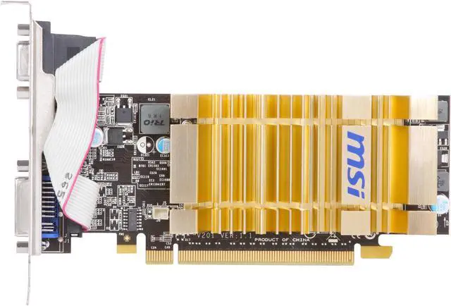 Alt view image 3 of 5 - MSI GeForce 210 512MB DDR2 PCI Express 2.0 x16 Low Profile Ready Graphics Card N210-MD512H