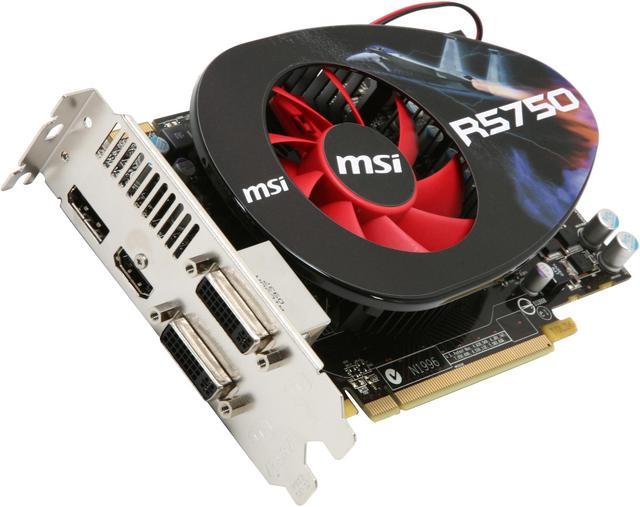 MSI Radeon HD 5750 Video Card R5750 PM2D1G Newegg