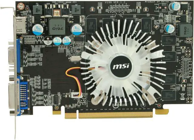 Alt view image 3 of 5 - MSI GeForce GT 240 1GB GDDR3 PCI Express 2.0 x16 Graphics Card N240GT-MD1G