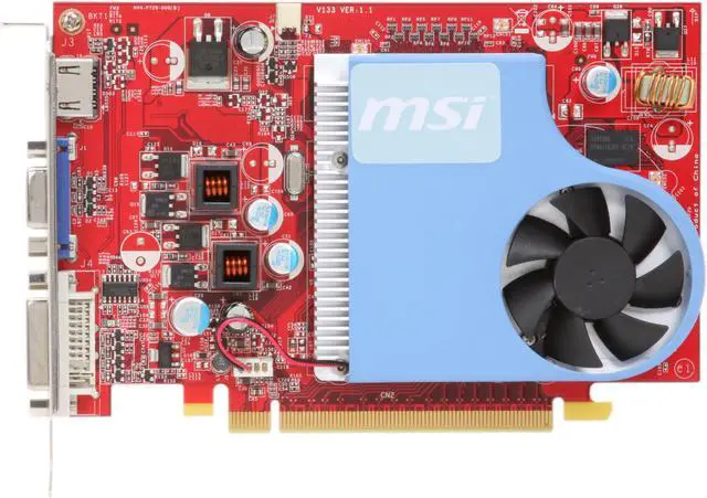 Alt view image 3 of 5 - MSI GeForce 9500 GT 512MB DDR2 PCI Express 2.0 x16 Graphics Card 81690906714