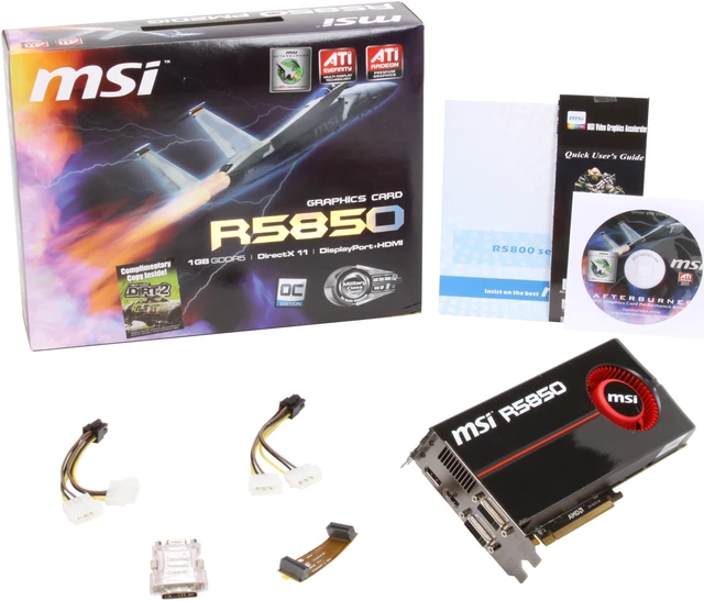 MSI Radeon HD 5850 Graphics Card R5850-PM2D1G OC - Newegg.com