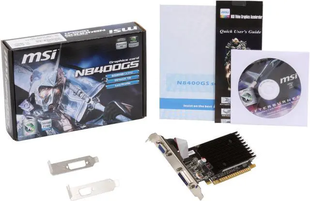 Alt view image 5 of 5 - MSI GeForce 8400 GS 256MB GDDR2 PCI Express 2.0 x16 Low Profile Ready Graphics Card N8400GS-D256H