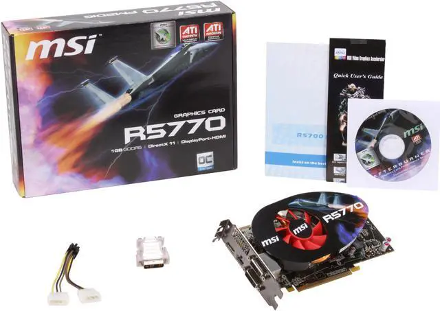 Alt view image 6 of 6 - MSI Radeon HD 5770 (Juniper XT) 1GB GDDR5 PCI Express 2.0 x16 CrossFireX Support Graphics Card R5770-PM2D1G OC/Seaweed