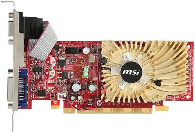 Alt view image 3 of 5 - MSI GeForce 8400 GS 512MB DDR2 PCI Express 2.0 x16 Low Profile Ready Graphics Card N8400GS-D512