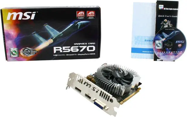 Alt view image 5 of 5 - MSI Radeon HD 5670 (Redwood) 1GB GDDR5 PCI Express 2.1 x16 CrossFireX Support Graphics Card R5670-PMD1G