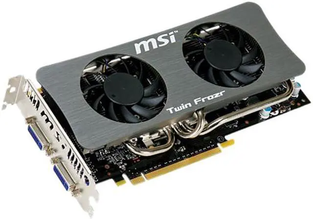 Alt view image 3 of 10 - MSI GeForce GTS 250 1GB GDDR3 PCI Express 2.0 x16 SLI Support Graphics Card N250GTS Twin Frozr 1G