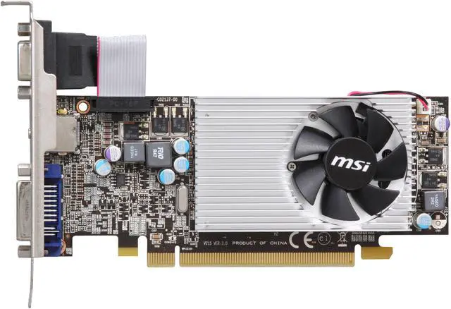 Alt view image 3 of 5 - MSI Radeon HD 5570 1GB GDDR3 PCI Express 2.1 x16 Low Profile Ready Graphics Card R5570-MD1G