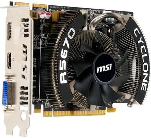 Alt view image 3 of 8 - MSI Radeon HD 5670 1GB GDDR5 PCI Express 2.1 x16 CrossFireX Support Graphics Card R5670 CYCLONE 1G