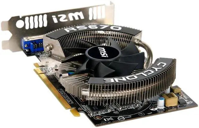 Alt view image 6 of 8 - MSI Radeon HD 5670 1GB GDDR5 PCI Express 2.1 x16 CrossFireX Support Graphics Card R5670 CYCLONE 1G