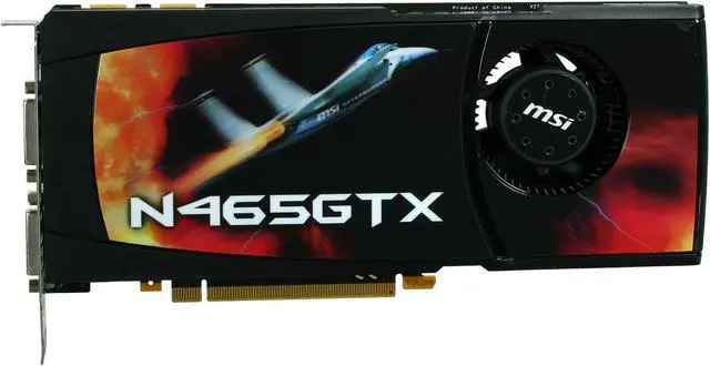 Alt view image 3 of 6 - MSI GeForce GTX 465 (Fermi) 1GB GDDR5 PCI Express 2.0 x16 SLI Support Graphics Card N465GTX-M2D1G