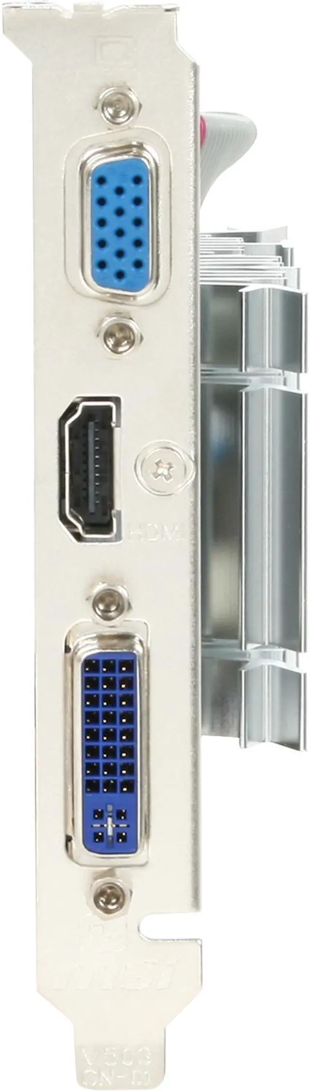 Alt view image 2 of 5 - MSI Radeon HD 5450 1GB DDR2 PCI Express 2.1 x16 Low Profile Graphics Card R5450-MD1GH/D2