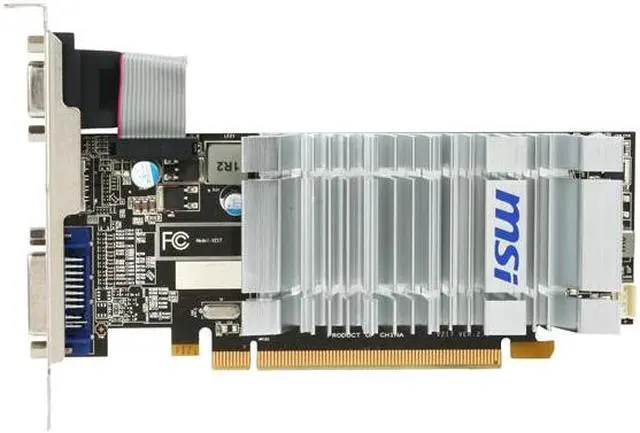 Alt view image 3 of 5 - MSI Radeon HD 5450 1GB DDR2 PCI Express 2.1 x16 Low Profile Graphics Card R5450-MD1GH/D2