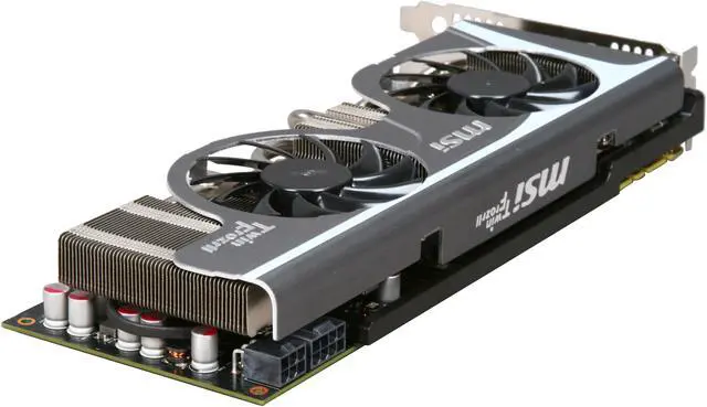 Alt view image 5 of 6 - MSI GeForce GTX 480 (Fermi) 1536MB GDDR5 PCI Express 2.0 x16 SLI Support Graphics Card N480GTX Twin Frozr II