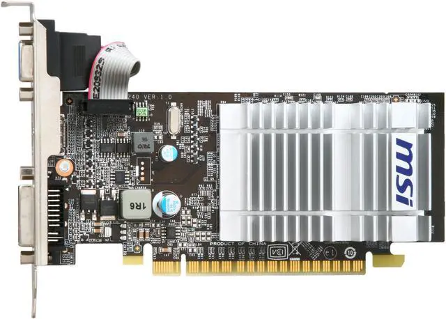 Alt view image 3 of 5 - MSI GeForce 210 512MB DDR3 PCI Express 2.0 x16 Low Profile Graphics Card N210-MD512D3H/LP