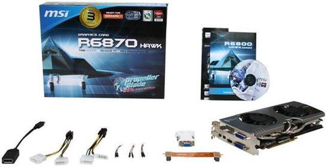 Alt view image 6 of 6 - MSI Radeon HD 6870 1GB GDDR5 PCI Express 2.1 x16 CrossFireX Support Graphics Card R6870 Hawk