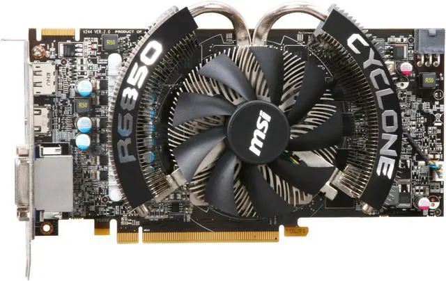 Alt view image 3 of 6 - MSI Radeon HD 6850 1GB GDDR5 PCI Express 2.1 x16 CrossFireX Support Graphics Card R6850 Cyclone PE/OC