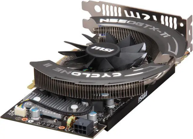 Alt view image 5 of 6 - MSI GeForce GTX 550 Ti (Fermi) 1GB GDDR5 PCI Express 2.0 x16 SLI Support Graphics Card N550GTX-Ti Cyclone OC