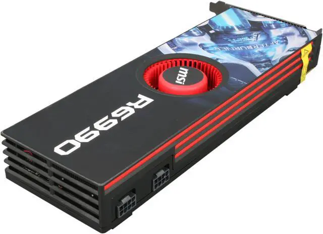 Alt view image 5 of 6 - MSI Radeon HD 6990 4GB GDDR5 PCI Express 2.1 x16 CrossFireX Support Graphics Card R6990-4PD4GD5