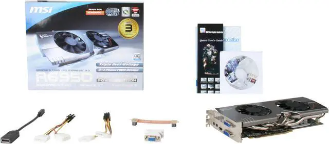 Alt view image 6 of 6 - MSI Radeon HD 6950 2GB GDDR5 PCI Express 2.1 x16 CrossFireX Support Graphics Card R6950 Twin Frozr III PE/OC