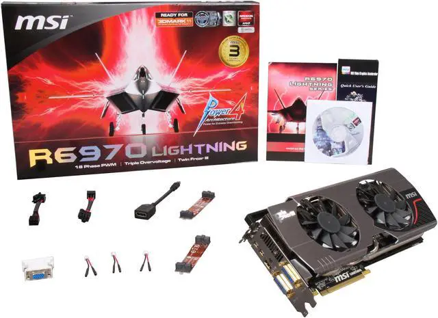 Alt view image 6 of 6 - MSI Radeon HD 6970 2GB GDDR5 PCI Express 2.1 x16 CrossFireX Support Graphics Card R6970 Lightning