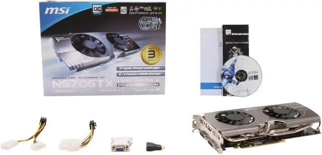 Alt view image 6 of 6 - MSI GeForce GTX 570 (Fermi) 1280MB GDDR5 PCI Express 2.0 x16 SLI Support Graphics Card N570GTX Twin Frozr III PE/OC