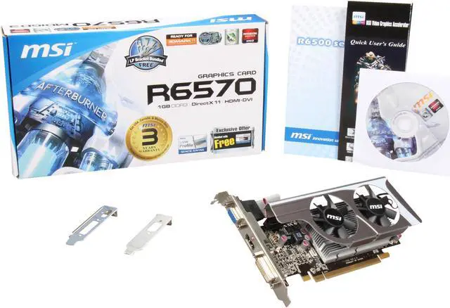 Alt view image 5 of 5 - MSI Radeon HD 6570 1GB DDR3 PCI Express 2.1 x16 Low Profile Ready Graphics Card R6570-MD1GD3/LP