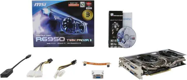 Alt view image 6 of 6 - MSI Radeon HD 6950 2GB GDDR5 PCI Express 2.1 x16 CrossFireX Support Graphics Card R6950 Twin Frozr II