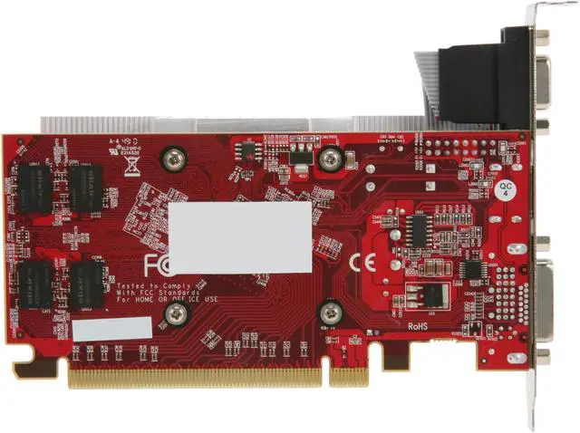 Alt view image 4 of 6 - MSI Radeon HD 5450 512MB DDR3 PCI Express 2.1 x16 Low Profile Ready Graphics Card R5450-MD512D3H/LP