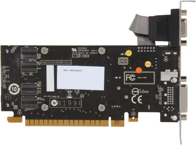 Alt view image 4 of 5 - MSI GeForce 210 512MB DDR3 PCI Express 2.0 x16 Graphics Card N210-MD512D3/LP