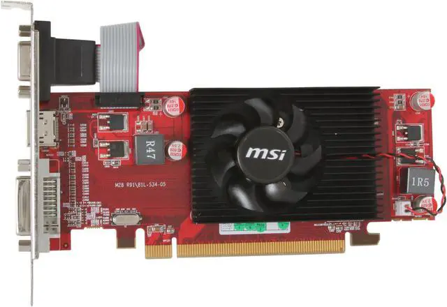 Alt view image 3 of 5 - MSI Radeon HD 6450 2GB DDR3 PCI Express 2.1 x16 Low Profile Ready Graphics Card R6450-MD2GD3/LP